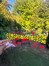 Load image into Gallery viewer, True Crime Junkie, Girly, UV DTF Wrap, 160z Libby Glass Wrap