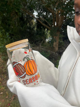 Load image into Gallery viewer, Tis The Season Fall Football UV DTF Libbey Glass Can 16oz