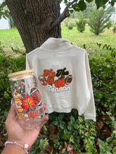 Load image into Gallery viewer, Tis The Season Fall Football UV DTF Libbey Glass Can 16oz