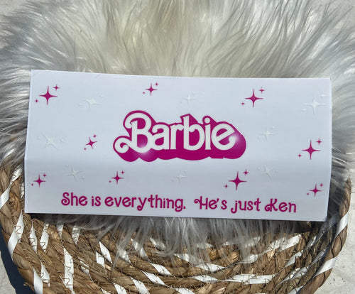 16oz UV DTf Barbie | Ready to Apply Cup Wrap | No Heat Needed | Permanent Adhesive | Waterproof