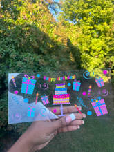 Load image into Gallery viewer, Birthday UV DTF Cup Wrap: Waterproof Party Cup Decal