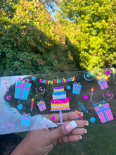 Load image into Gallery viewer, Birthday UV DTF Cup Wrap: Waterproof Party Cup Decal