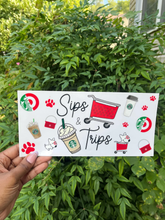 Load image into Gallery viewer, Café Vibes UV DTF Cup Wrap: Coffee Chill Decal for Libbey 16oz Cup